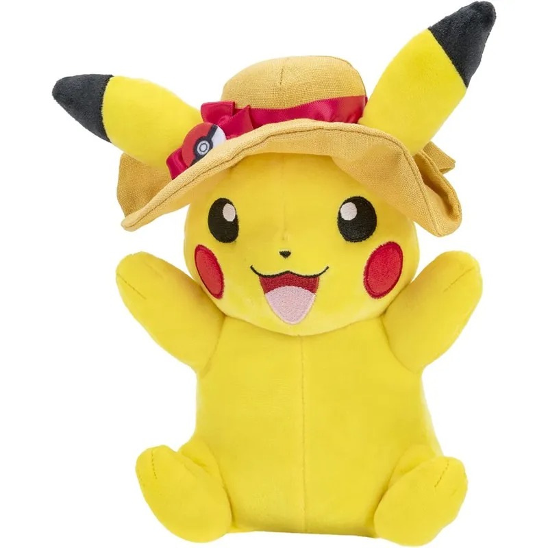 CG POKEMON / PELUCHE / PIKACHU / SUMMER HAT / 20CM / NEUF